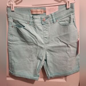 Soft Surroundings Ultimate Denim Aqua Shorts NWT